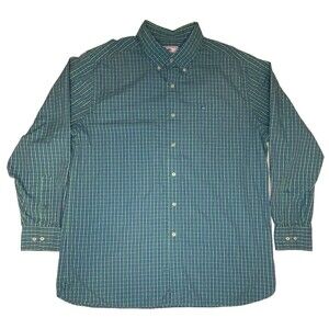 Southern Tide Classic Fit Button Down Shirt XL Blue Green Plaid